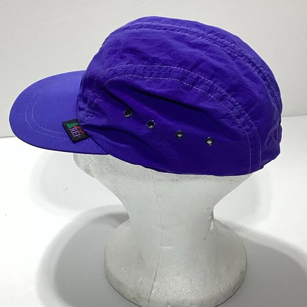 Vintage REI Purple and Teal Nylon Athletic Hat Boys Made In USA